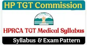 TGT Medical Syllabus